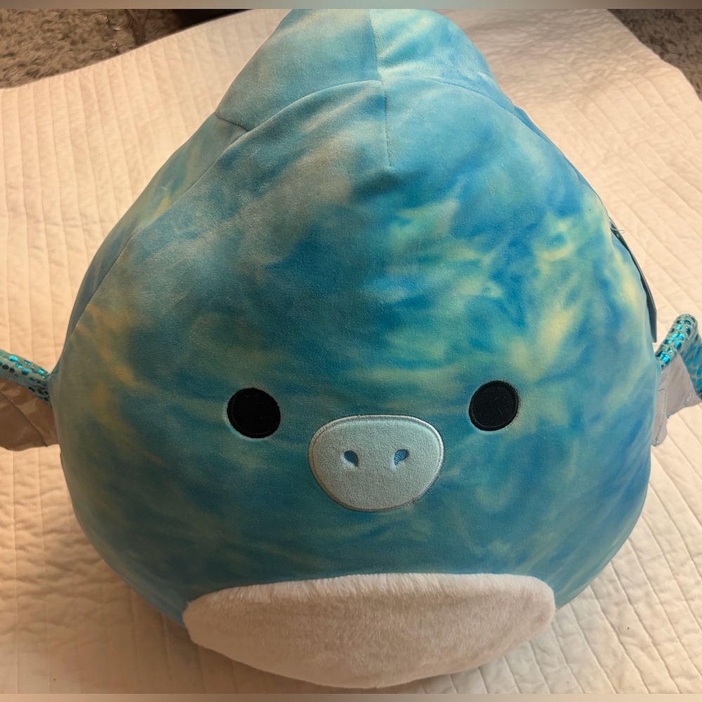 Squishmallows SHANTIRA PTERODACTYL DINO 20” Plush, Blue Tie-Dye Winged Dino, NEW